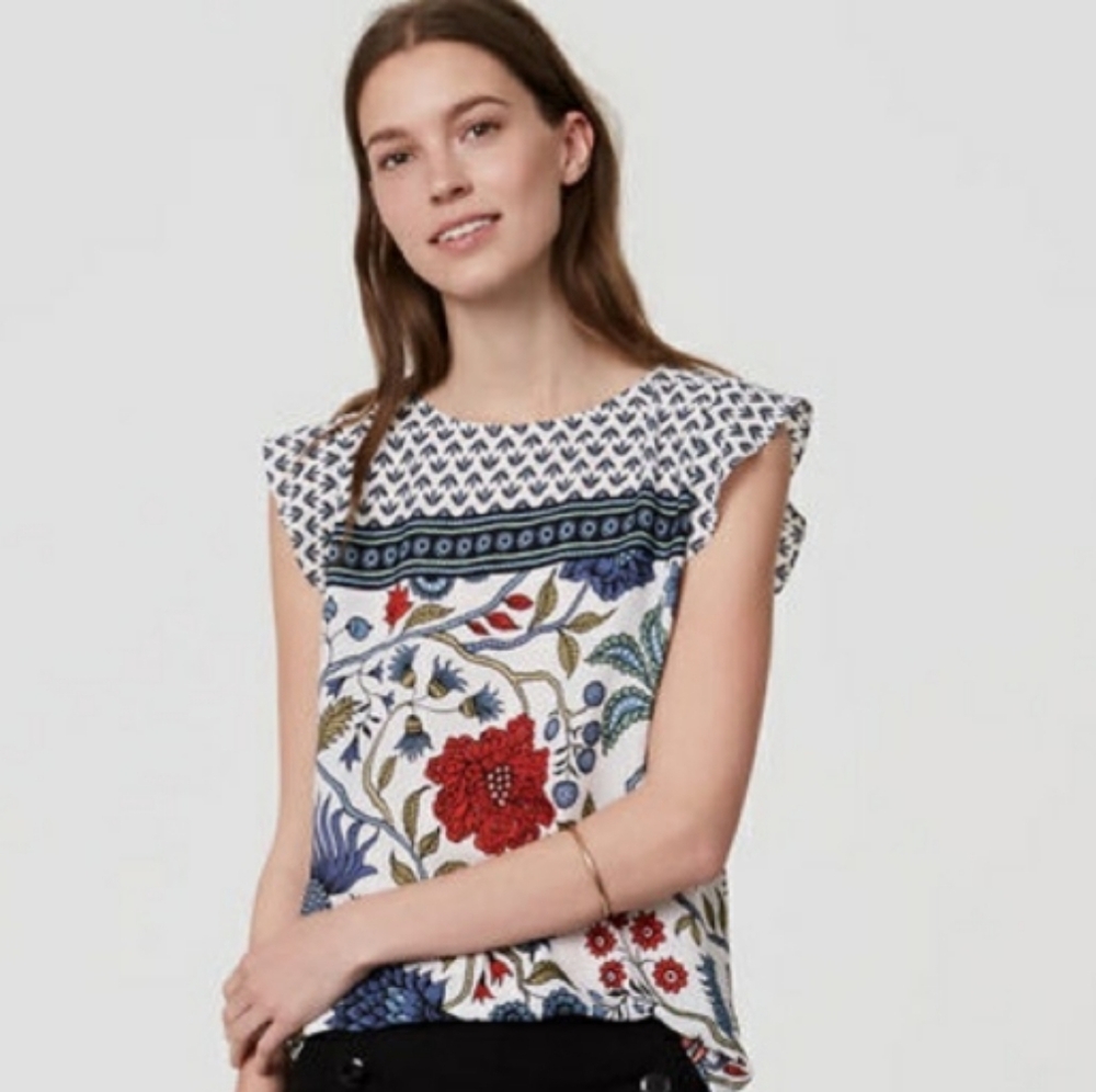 LOFT Flutter Primavera Blouse